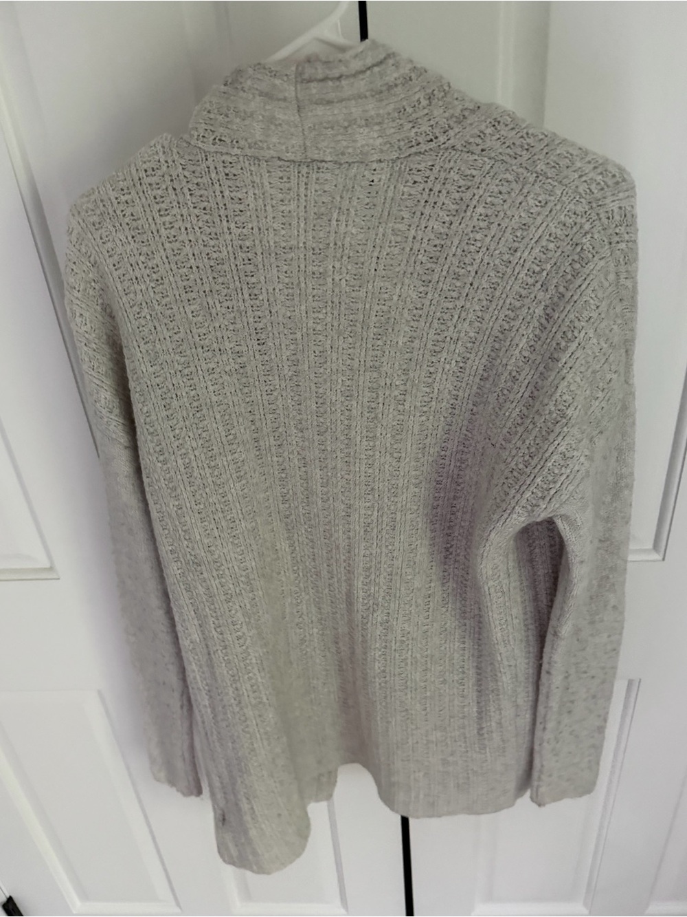 GAP Light Gray Open-Front Ribbed Cardigan - Picture 2 of 3